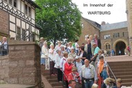 Hier beginnt  die Führung durch die Wehr-, Wohn-, Wirtschafts- und Repräsentatiönsbauten der Wartburg.