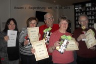 Bowlen im ALTEN KINO , Preise gehen an Kuno Karls, Fritz Mauch, Hilde Räth und Kirsten Dassow