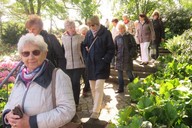 Freude bereitet allen das Wandern durch die Parkanlage.